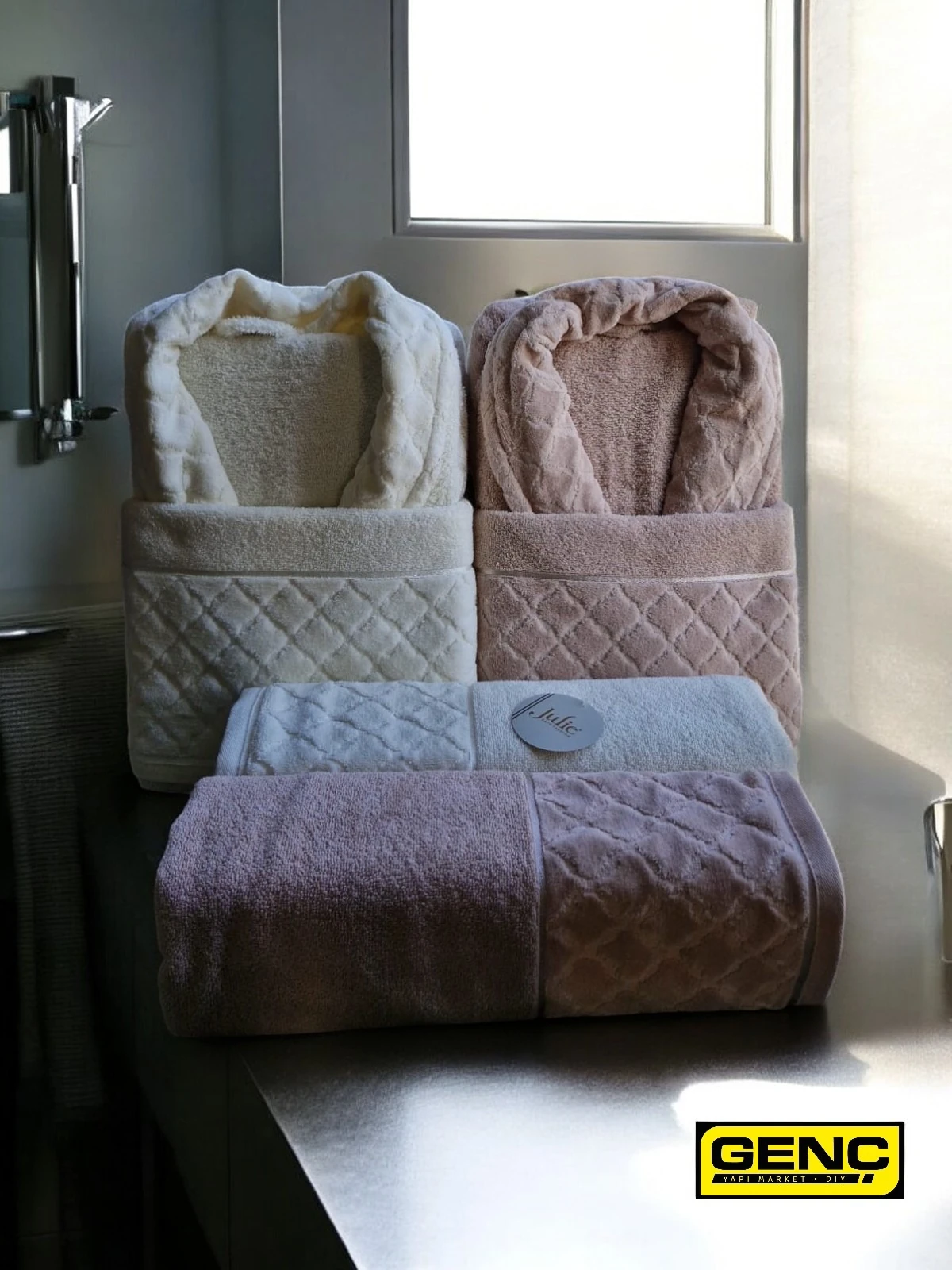 Bornoz Set Asya Kadife 6 Parça