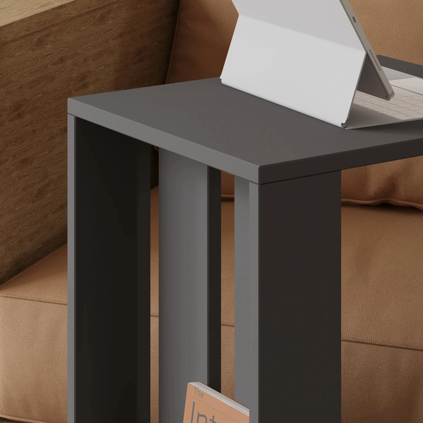 Yan Sehpa Edi Antrasit 67*45*37cm