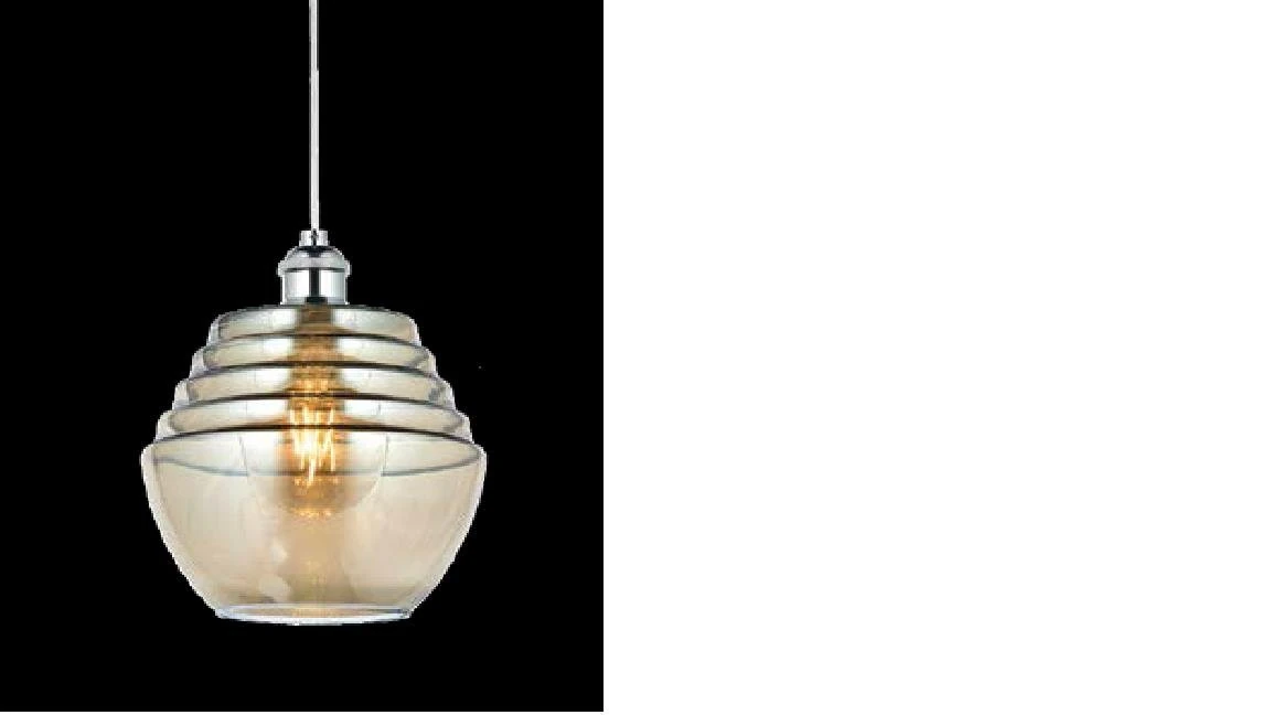 Tekli Cam Sarkıt Antik Avize