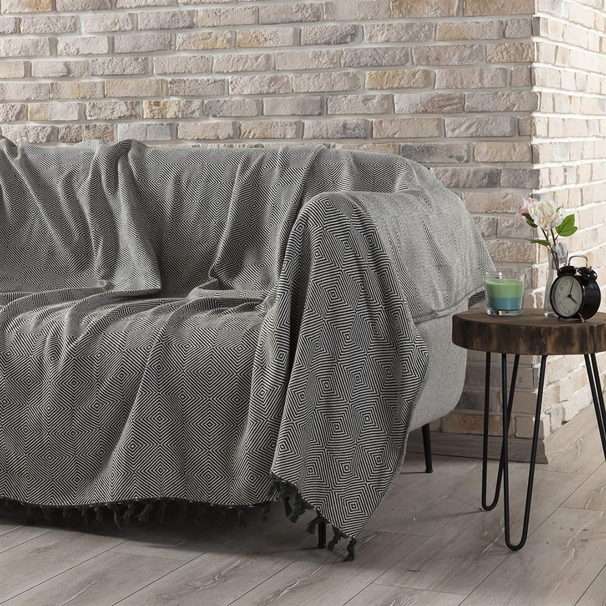 Koltuk Örtüsü Diamond Siyah 180x230cm