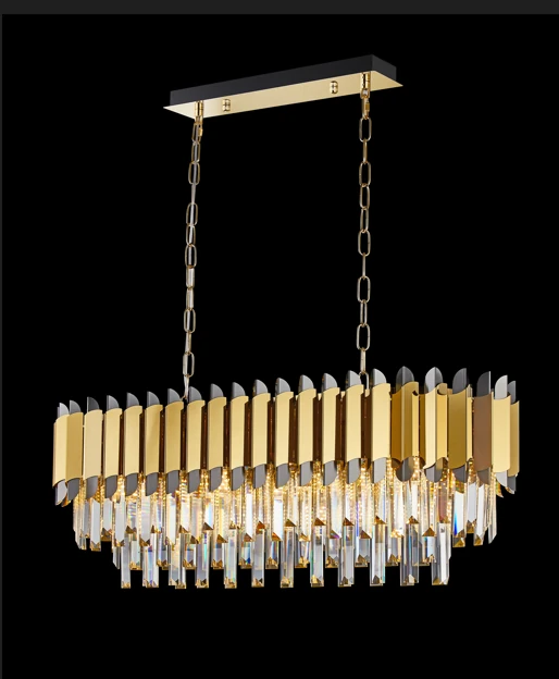 Avize Sarkıt 3'lü Kristal  Gold