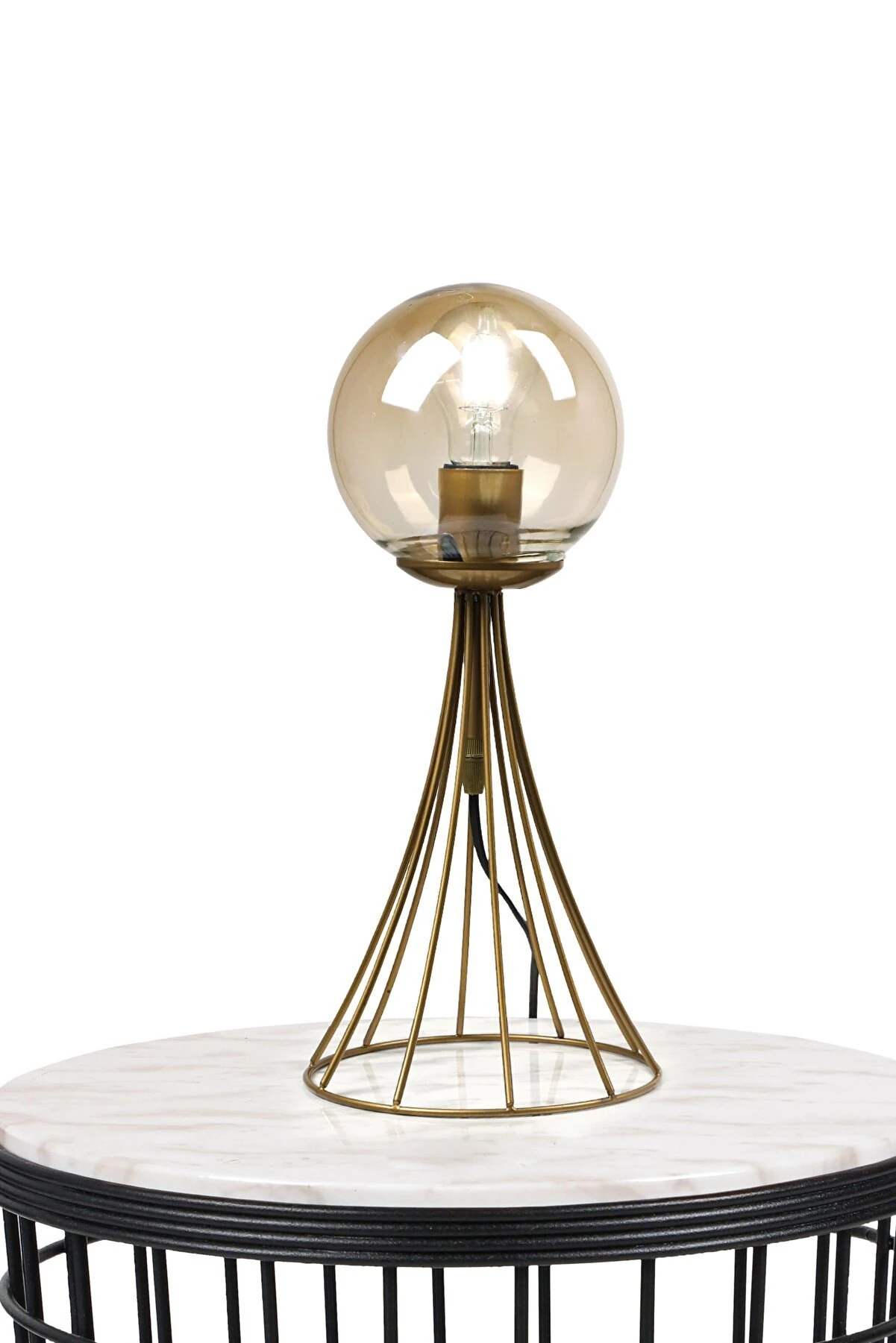 Masa Lambası Lapis Eskitme-Bal Cam