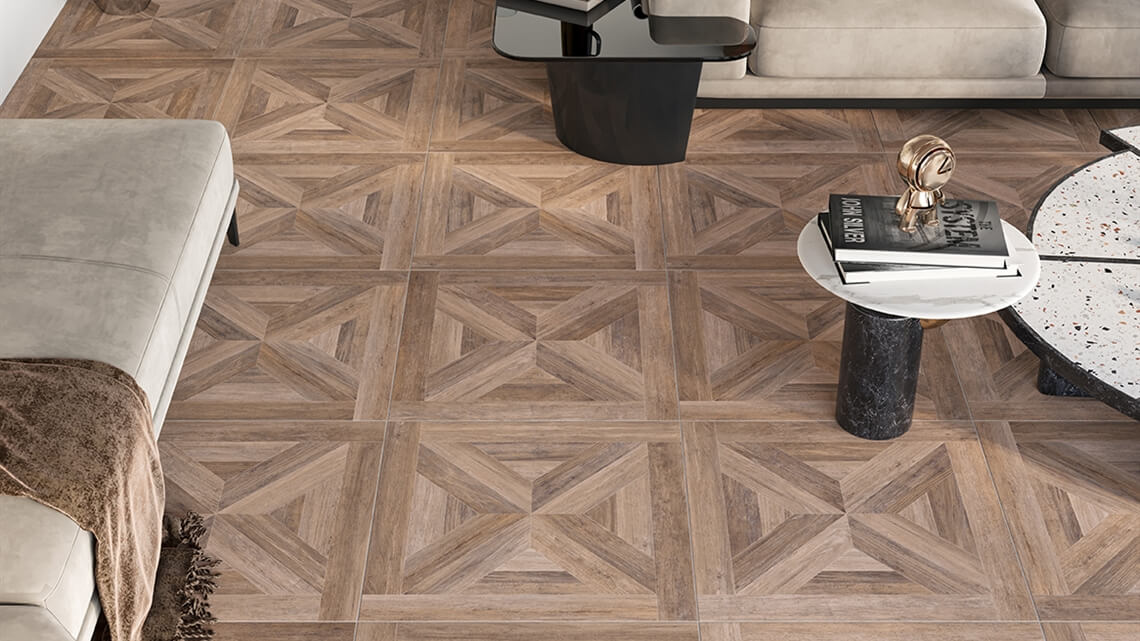 Yer Karosu Pavillion Mat Meşe 60X60