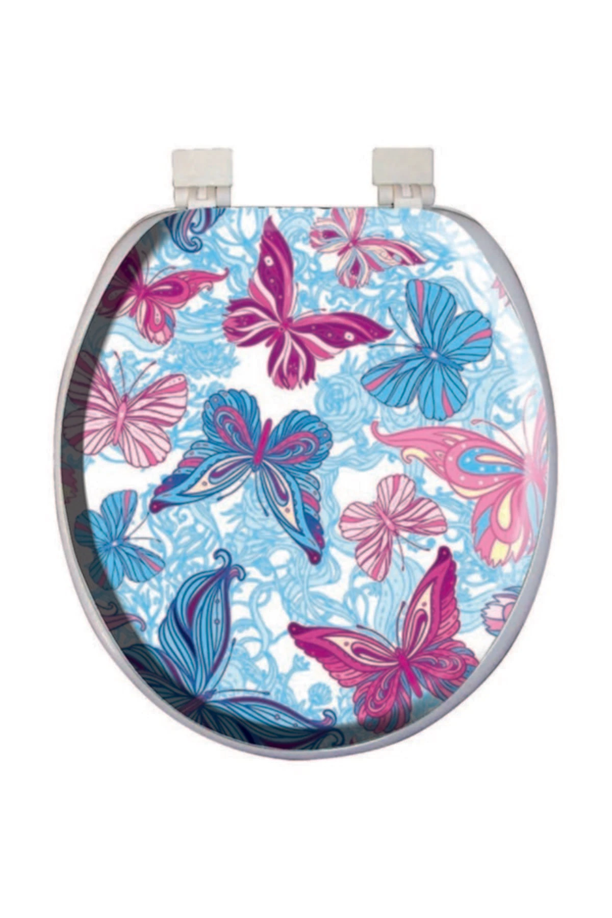 Klozet Kapağı Kelebek Desenli Eko Süngerli