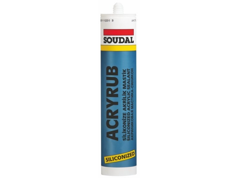 Silikonize Mastik Acryrub  Gri 500gr İç mekan