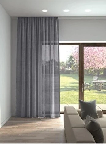 Tül Perde 240*270cm Gri