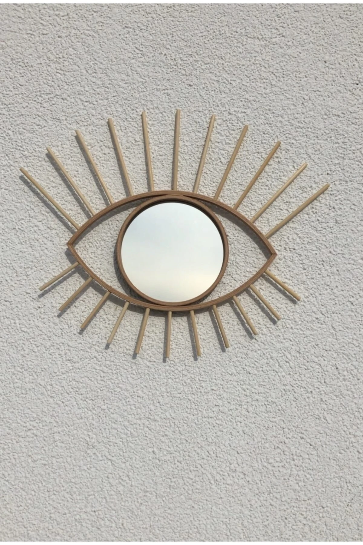 Ayna Rattan Göz  40x40 cm Ekru