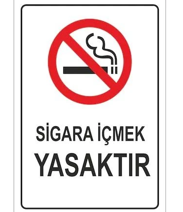 Sigara İçmek Yasaktır Etiketi 23x35
