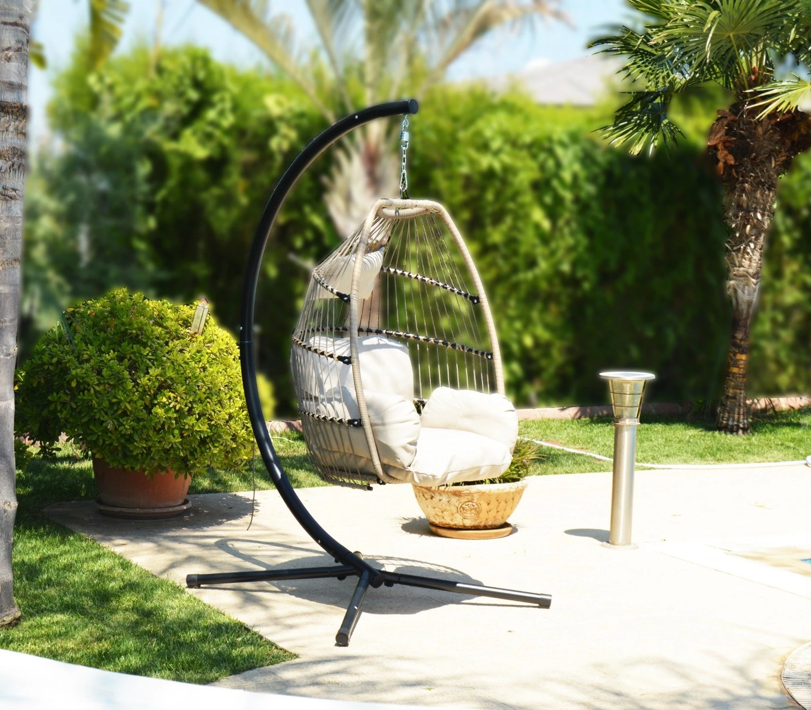 Toscana Tek Kişilik Rattan Salıncak