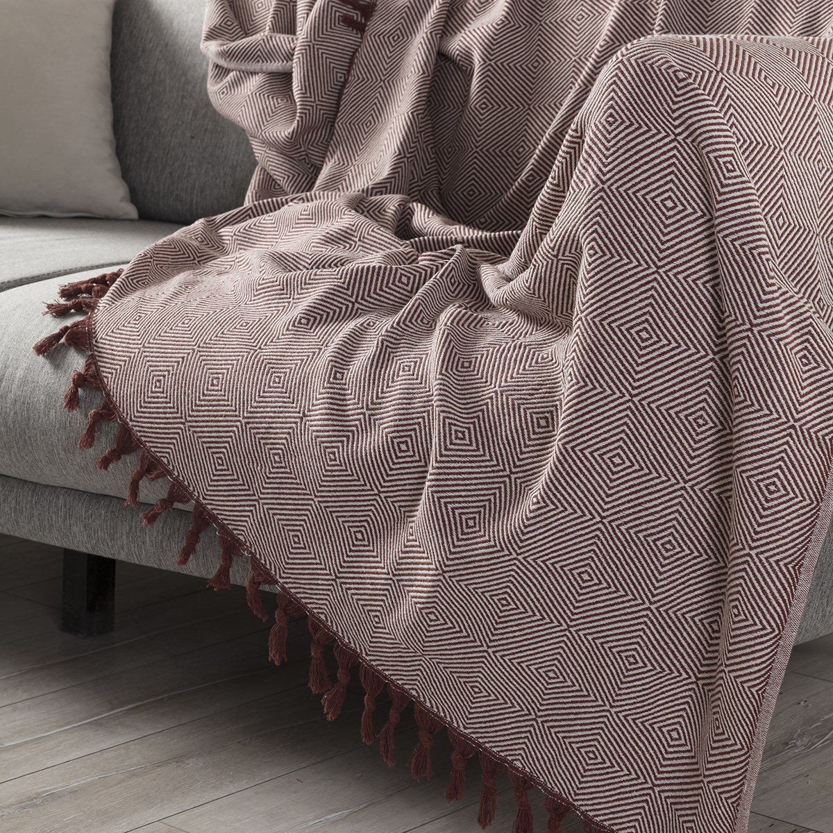 Koltuk Örtüsü Diamond Kiremit 180x230cm