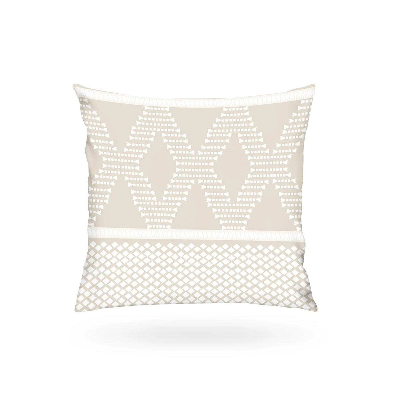 Kırlent Kılıfı İsk. Desen Krem-Beyaz 43x43cm