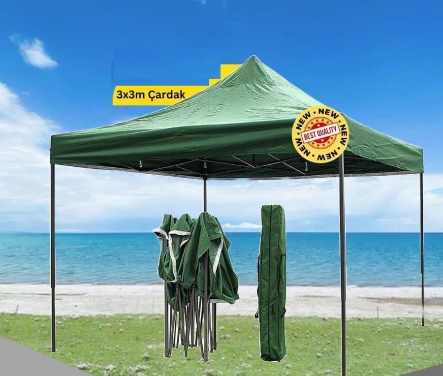Gazebo Çardak Yeşil 3x3m