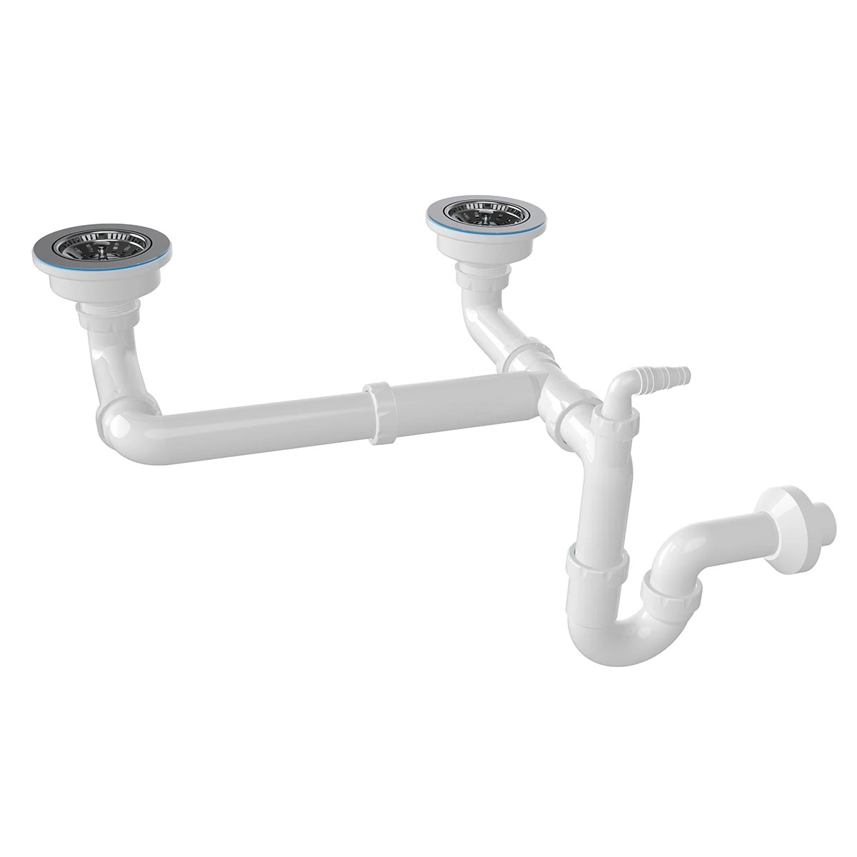 Taşmasız Çöpmak Kafa Çiftli "S" Sifon Tah.