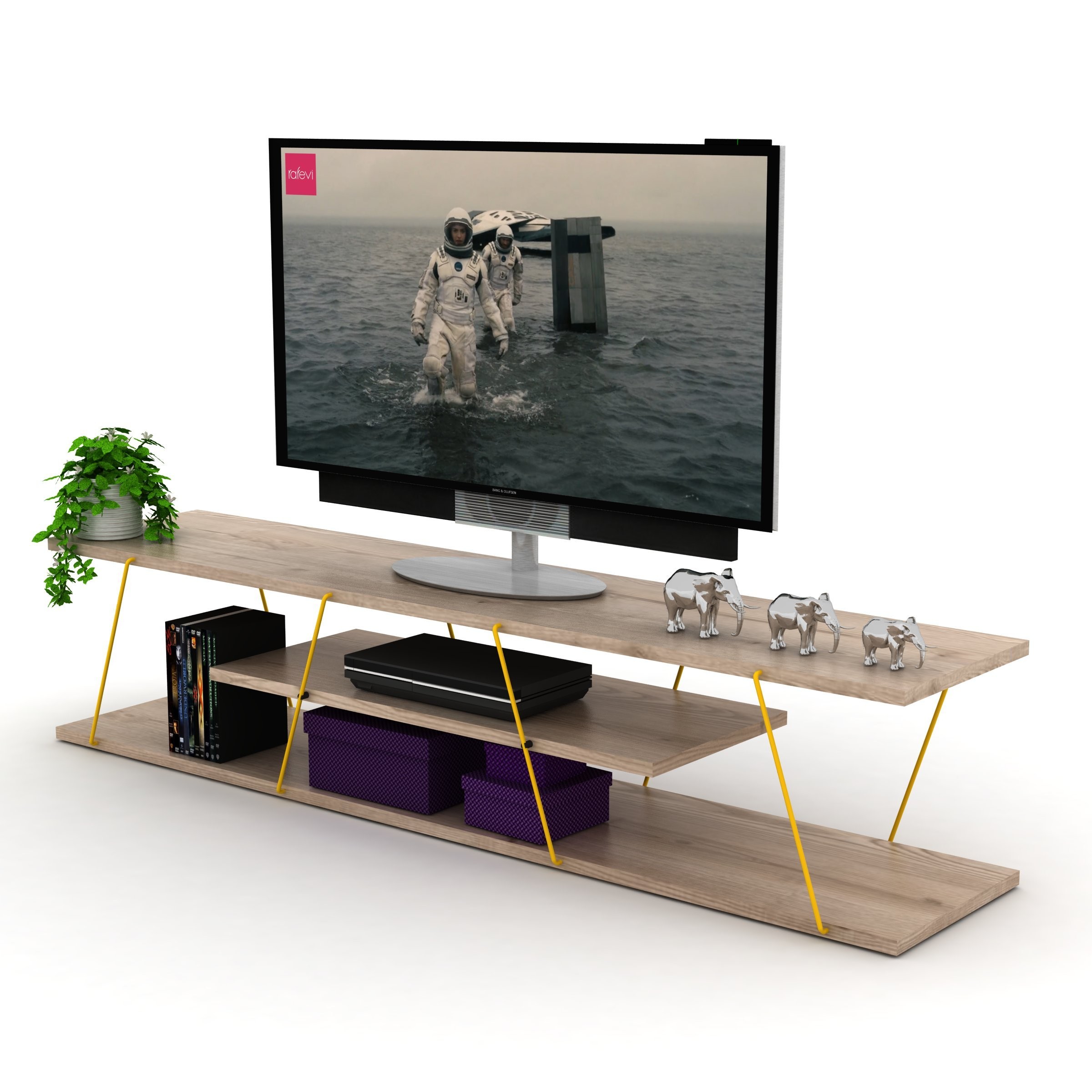 TV Ünitesi Tars Meşe-Sarı