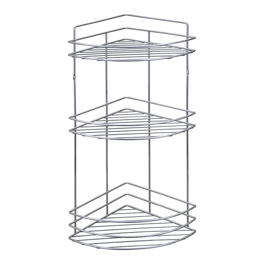 Banyo Köşe Rafı 3 Katlı Krom Eco