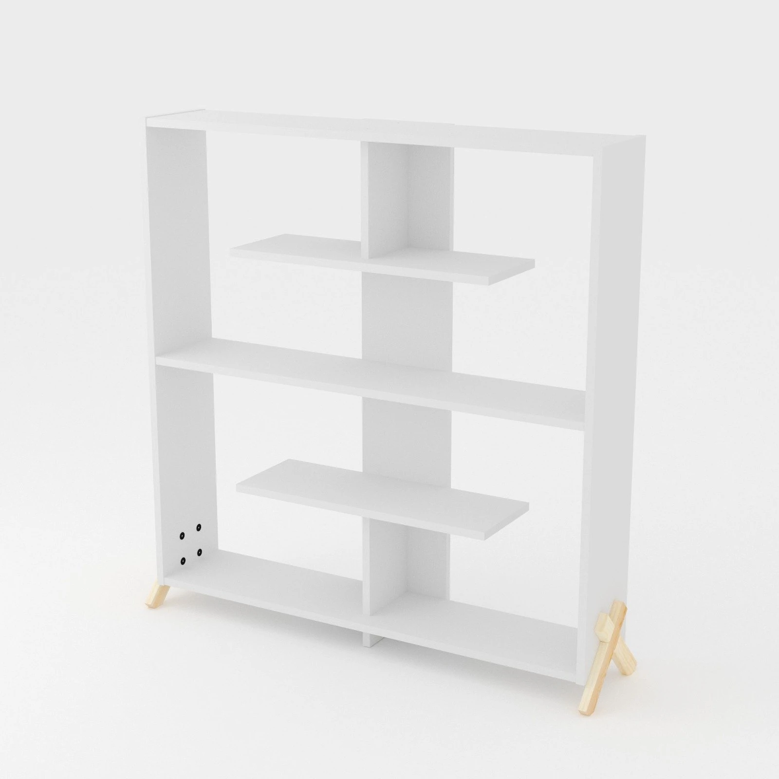 Kitaplık Kipp Çam-Beyaz