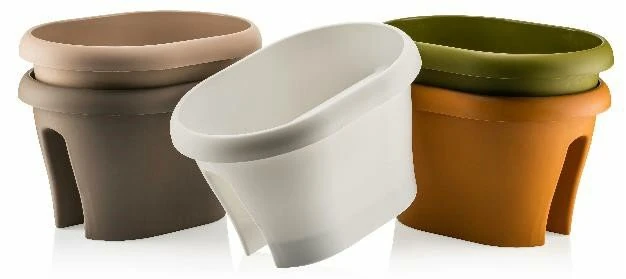 Akasya Çit Kare Saksı 13Lt Beyaz