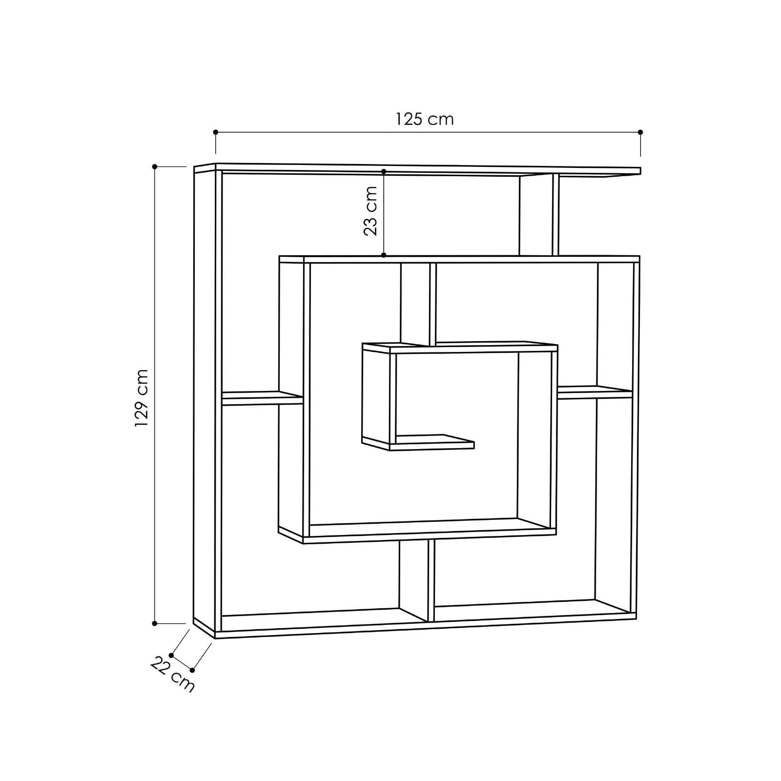 Kitaplık Labirent Kum Taşı 129*22*125cm