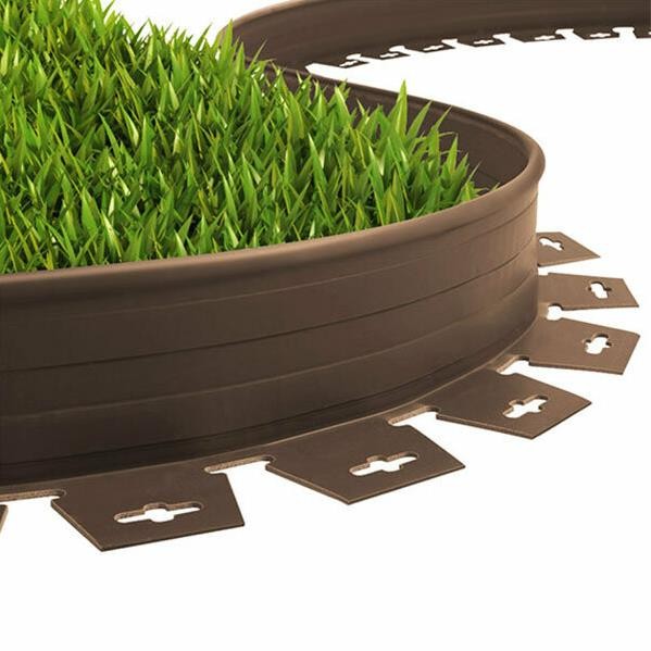 Plastik Çim Sınırlayıcı Kiti Kahverengi 7.5cm*25mt
