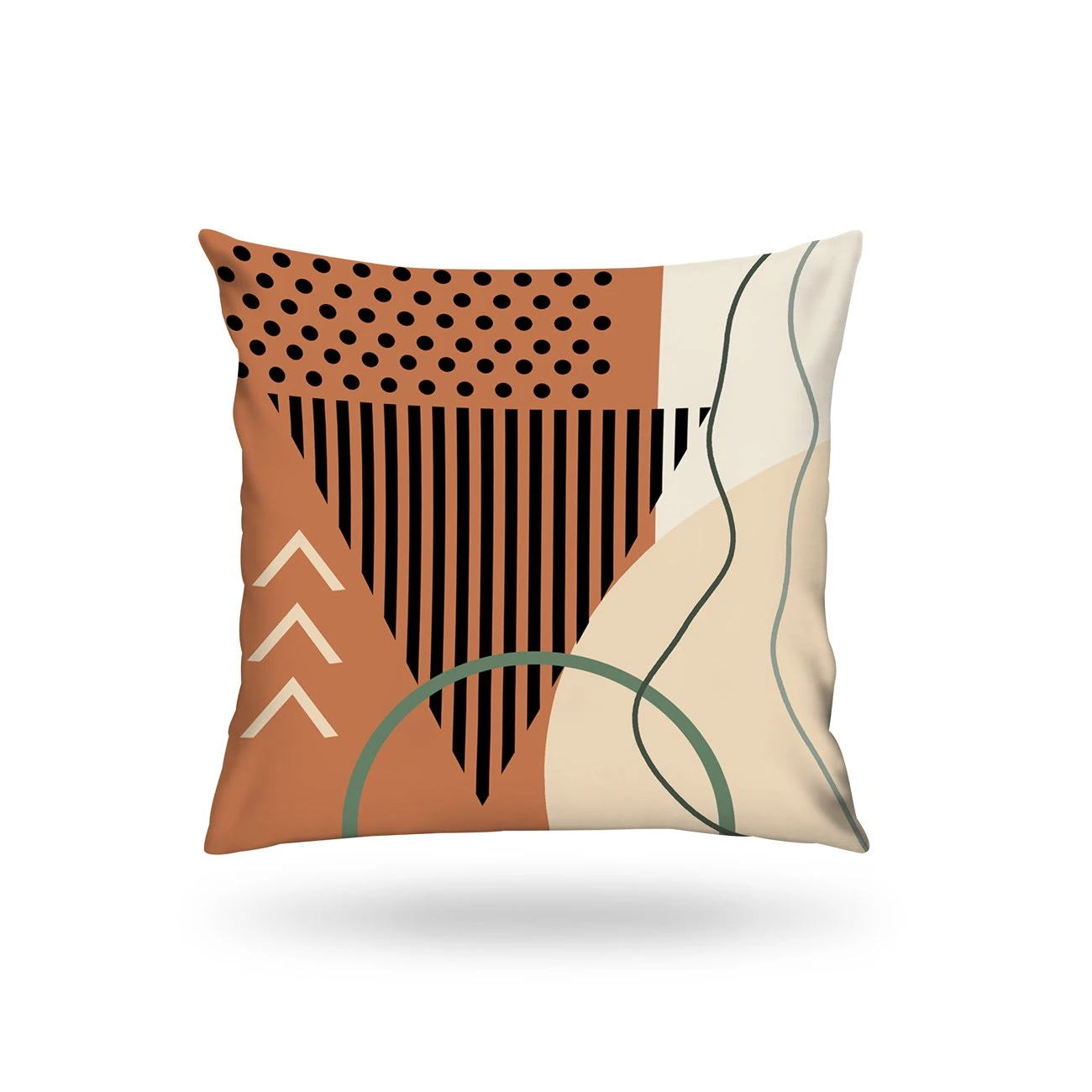 Kırlent Kılıfı İsk. Bhm Desen Krem 43x43cm