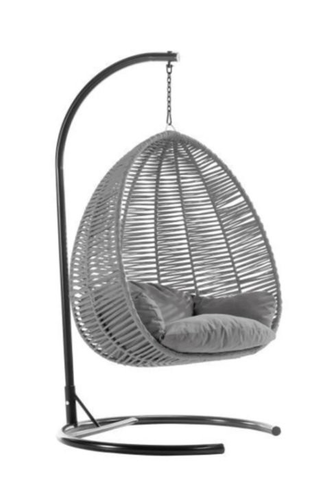 Makrome Tekli Salıncak K.Gri Minder A.Kahve 120cm