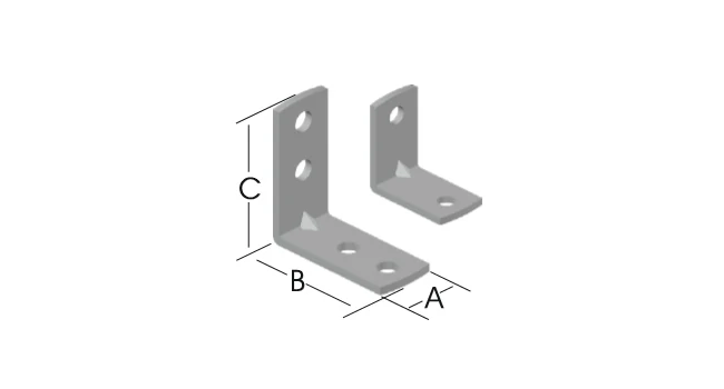 Yuvarlak Başlı Köşebent 90° 15*45*45mm