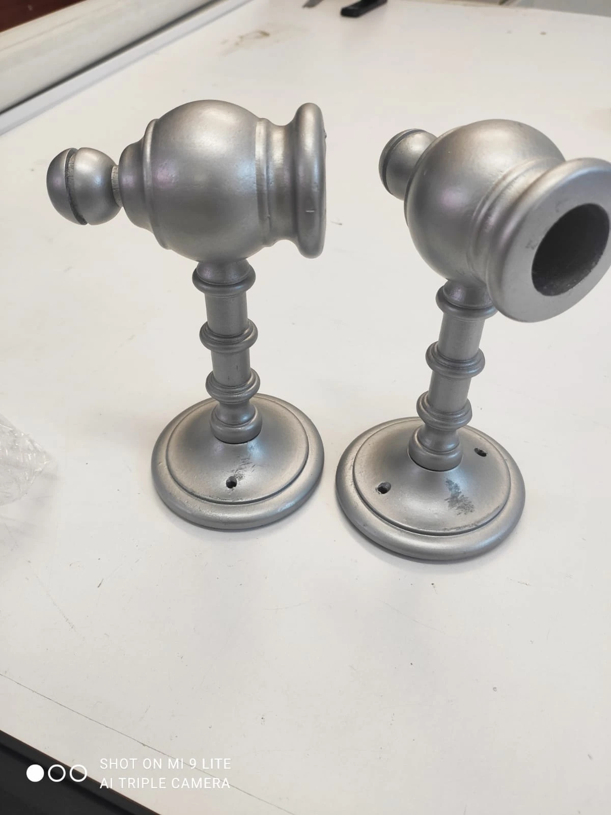 Rustik Yan Ayak Seti Uzun Gri Çift