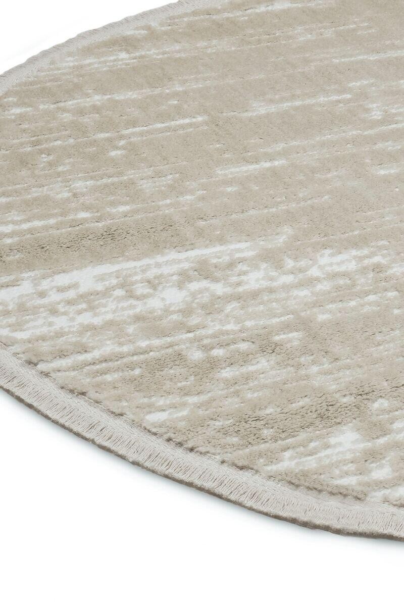 Jasmine Yuvarlak Halı Krem  100x100