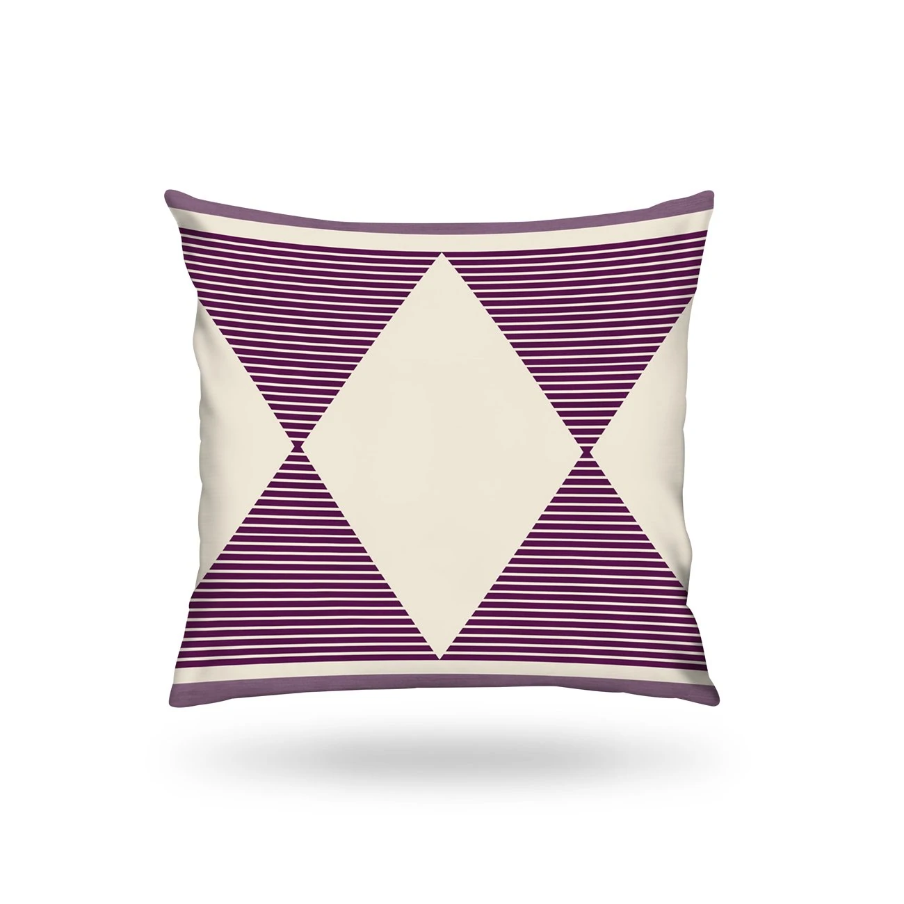 Kırlent Kılıfı İsk. Desen Mor-Beyaz 43x43cm