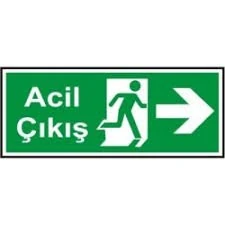 Zebra Yönlerdirme Levhası 8.5*13cm ACİL ÇIKIŞ