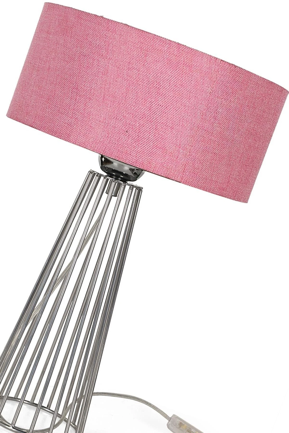 Masa Lambası Filipin Krom -Pembe Şapka