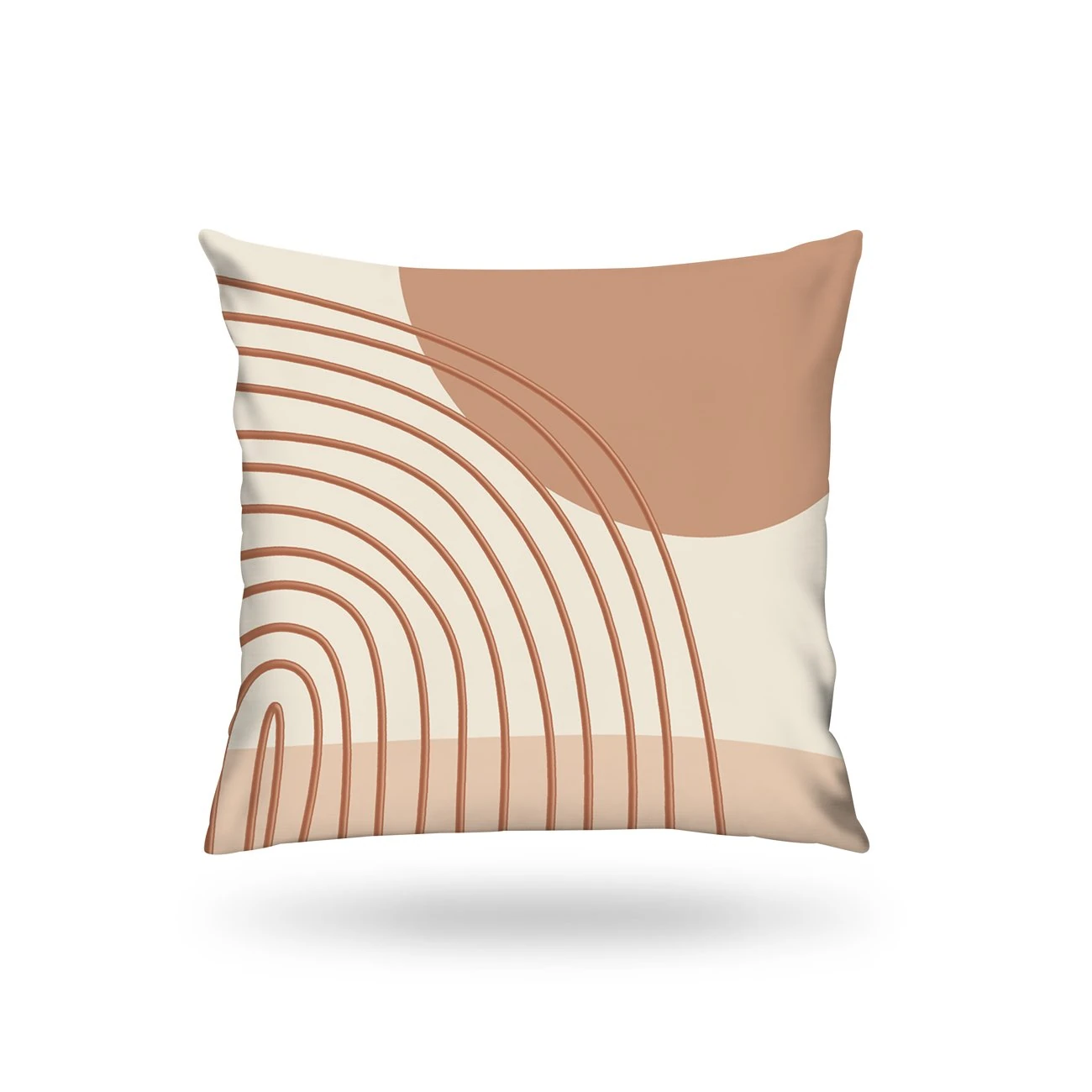 Kırlent Kılıfı İsk. Bhm Desen Krem-Kahve 43x43cm