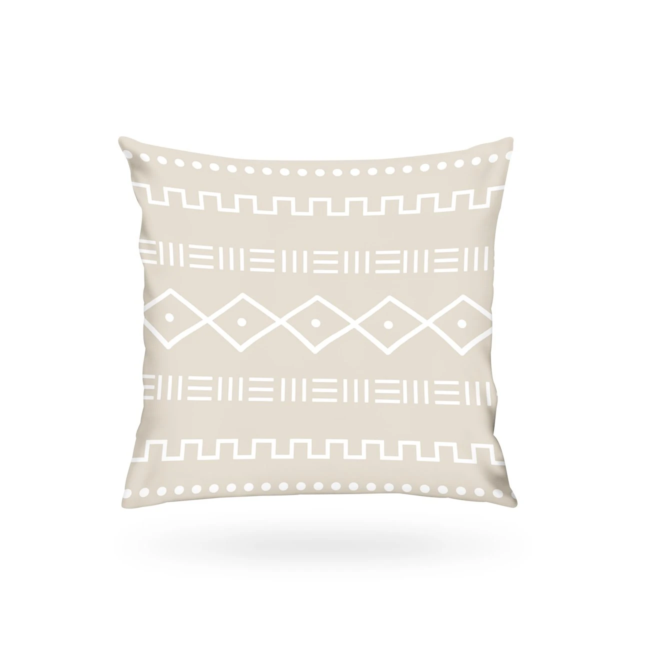 Kırlent Kılıfı İsk. Desen Krem-Beyaz 43x43cm