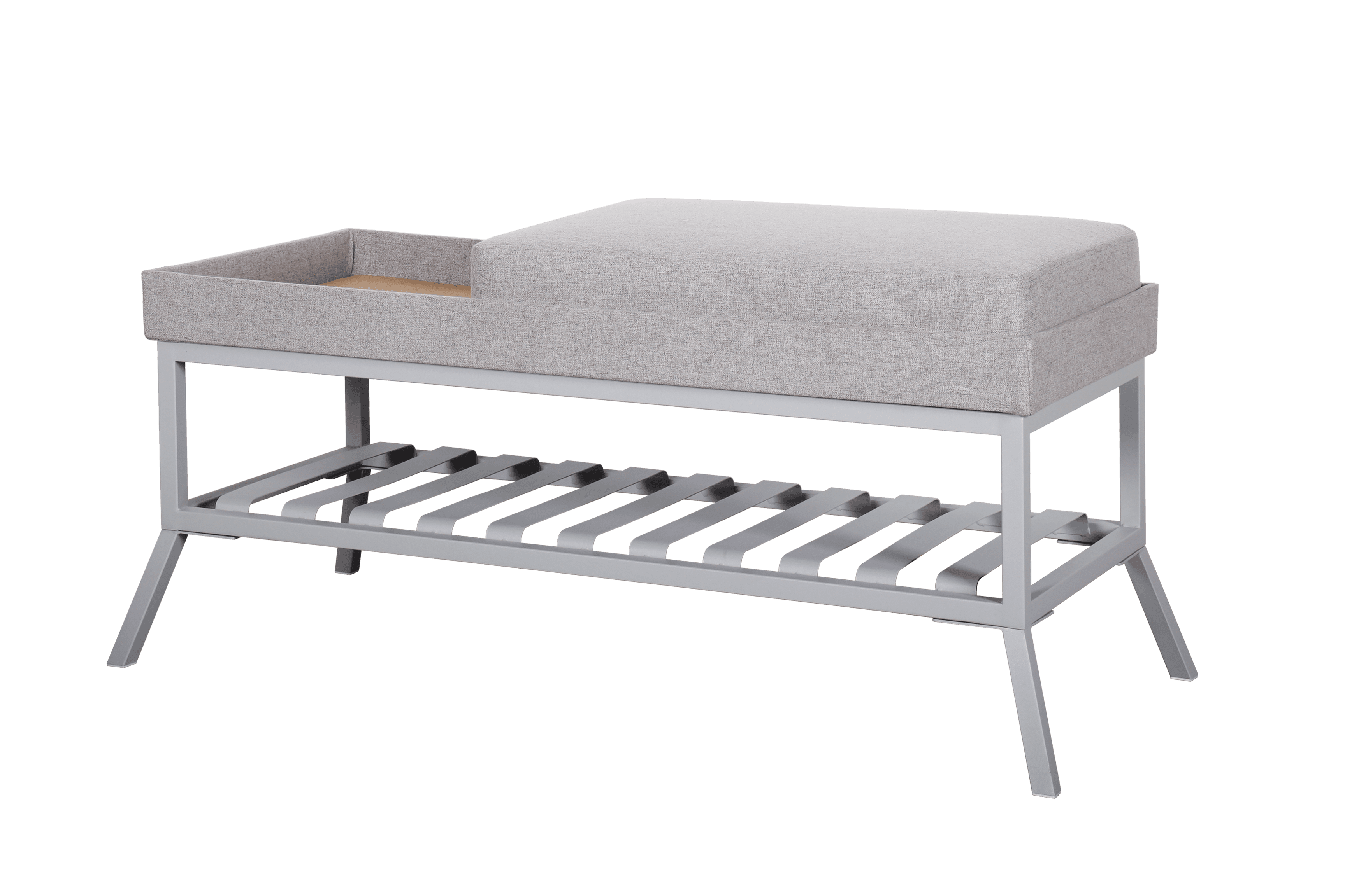 Bank Raflı Metal Gri 98x45x45cm