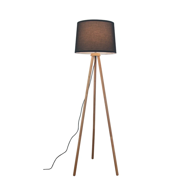 Lambader Ahşap 3 Ayaklı Siyah Ø40cm