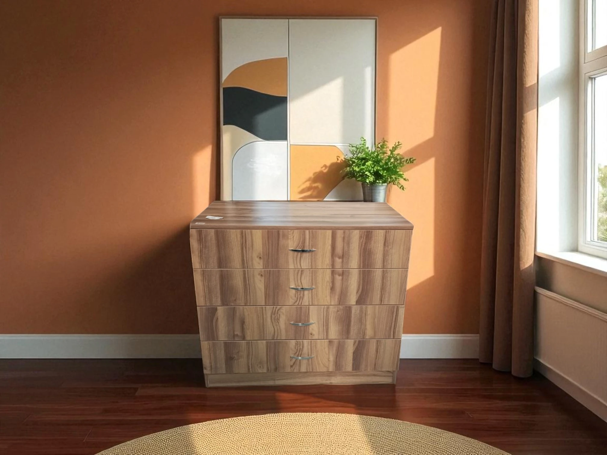 Şifonyer Ceviz 4 Çekmeceli 49*90*100cm