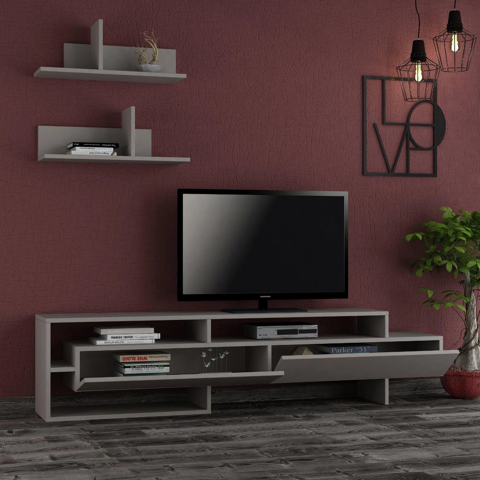 TV Ünitesi Gara Açık Mocha 180*42