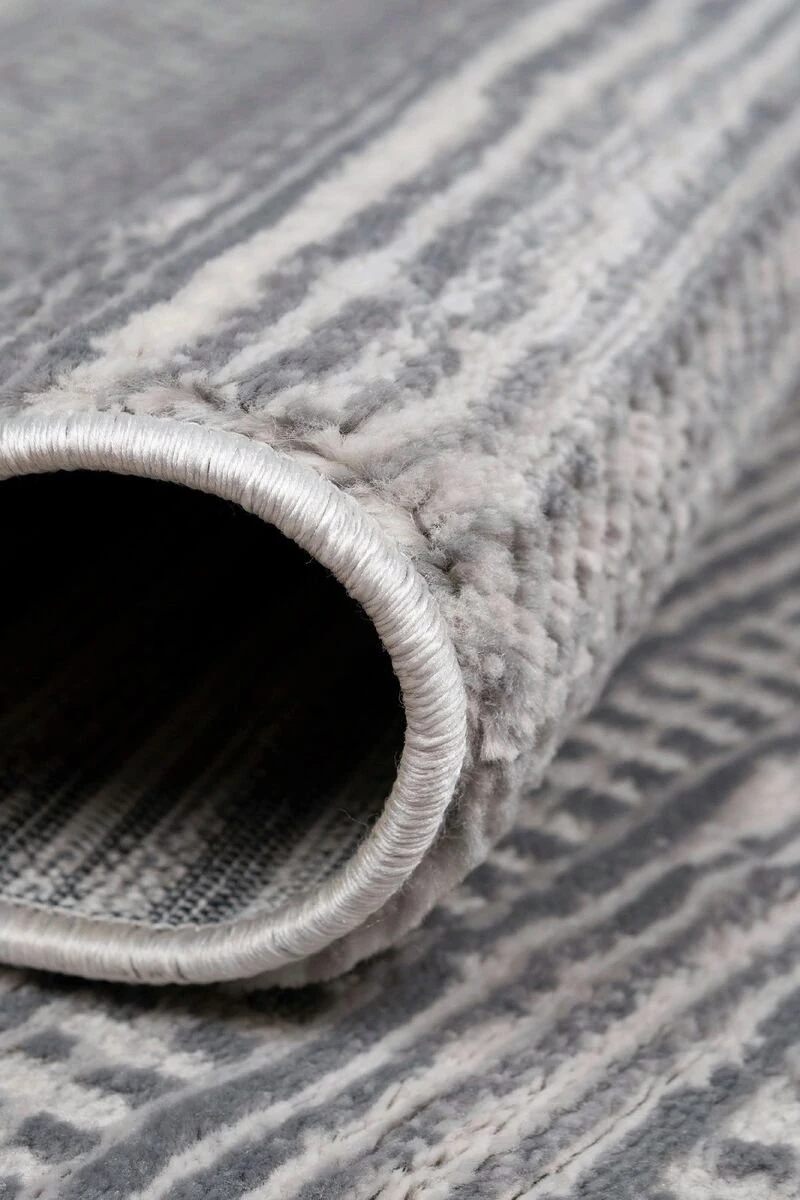 Motto 4480 Modern Dokuma Halı Gri Krem 80x150