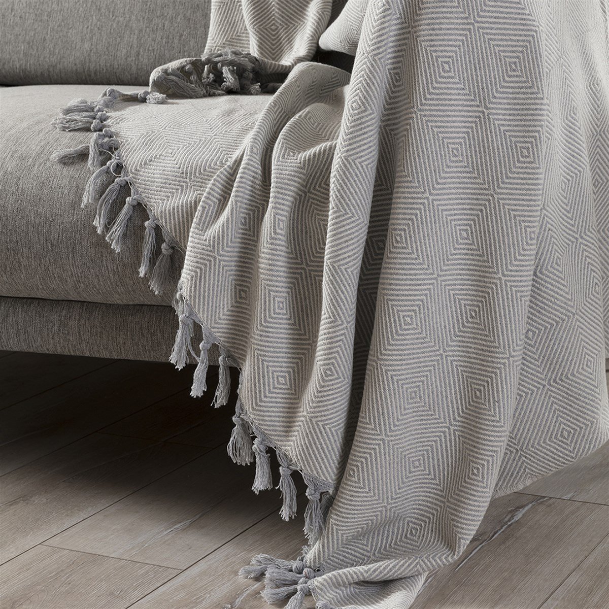 Koltuk Örtüsü Diamond Gri 180x230cm