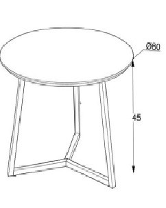 Orta Sehpa Klint 60 Lagun Gri Desen 60*45cm