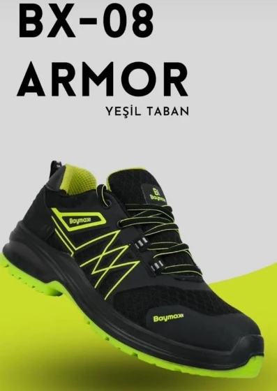 Baymax Golden BX08 ArmorAir Bağcıklı İş Güvenlik Ayakkabısı S1 44 Numara