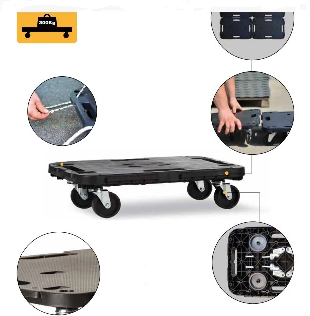 Dolly Tekerlekli Platform Pls. Siyah 48x29x12cm