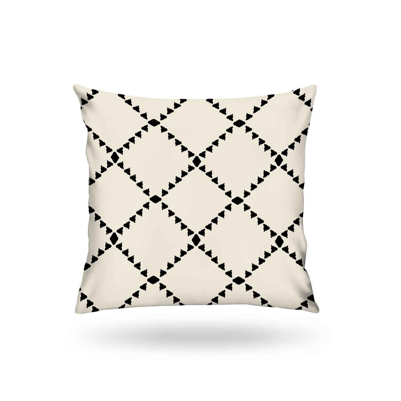 Kırlent Kılıfı İsk. Etn Desen Krem-Siyah 43x43cm