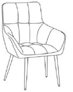 Sandalye Algan Coco 13 Koyu Gri-Siyah Ayak