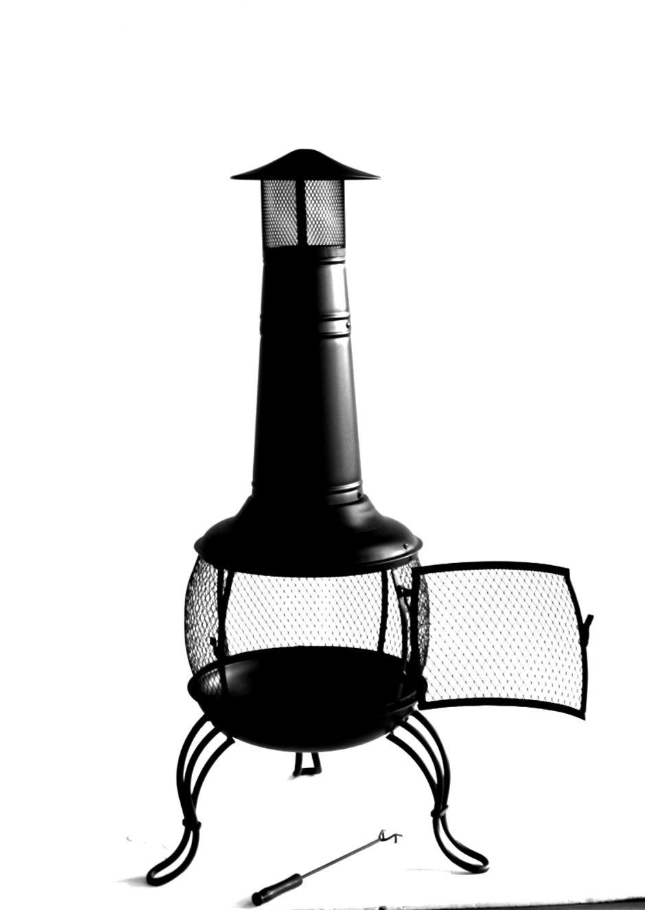 Bahçe Şöminesi Vera Çap 48,5cm Y135cm