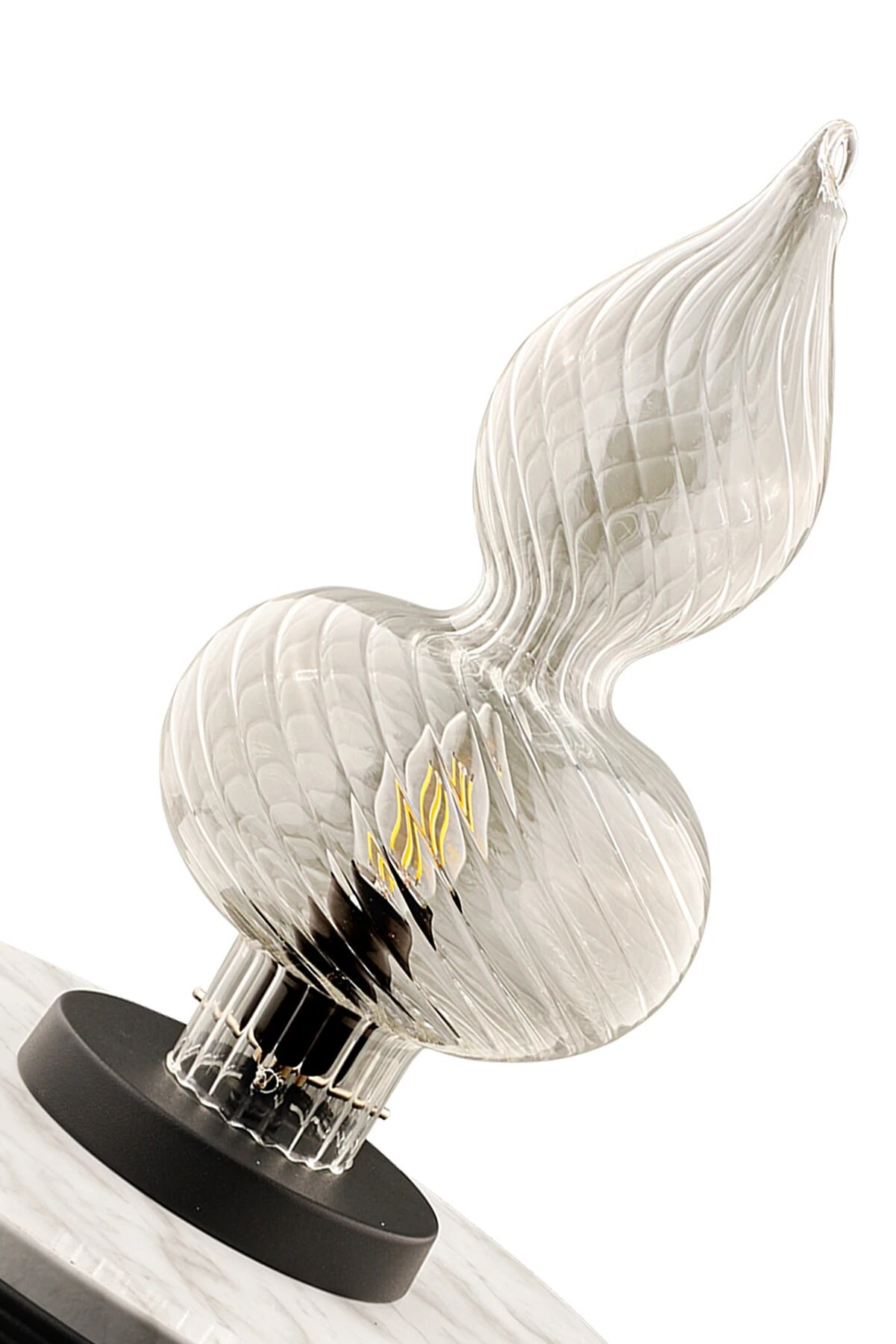 Masa Lambası Plaza Siyah-Şeffaf Cam