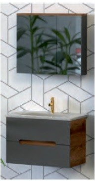Banyo Dolabı Alt Albatros Antrasit 65 cm