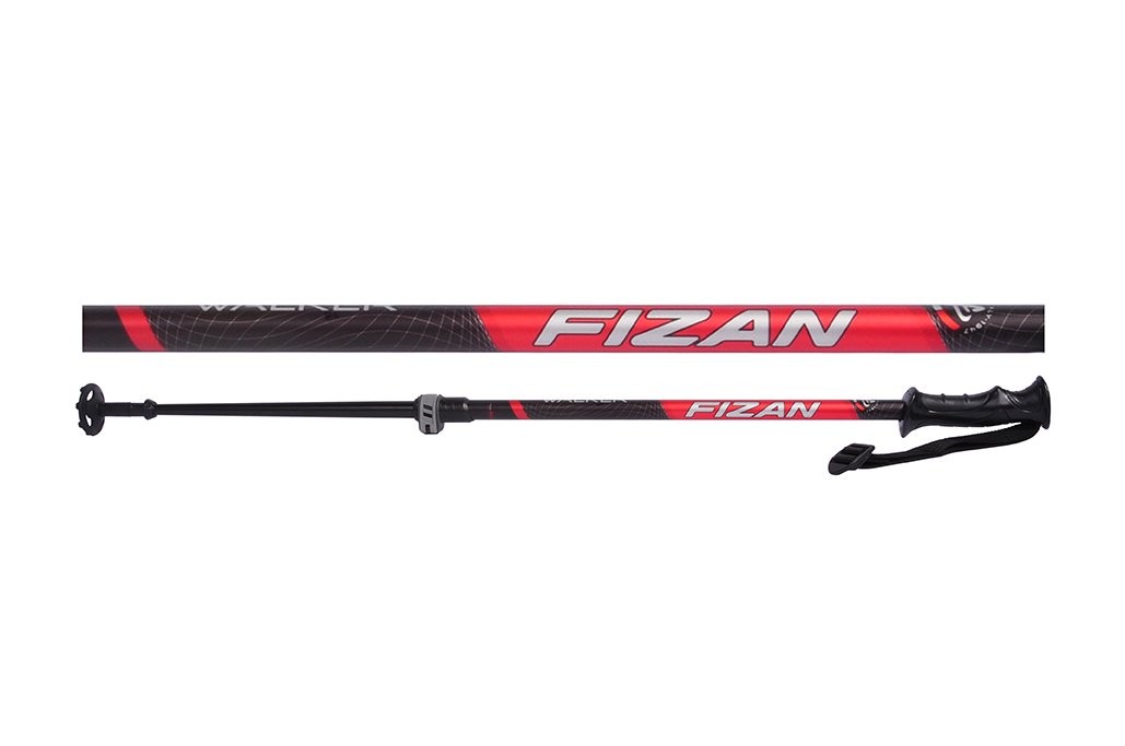 Walker Çiftli Pole Baton  2 Section Kırmızı