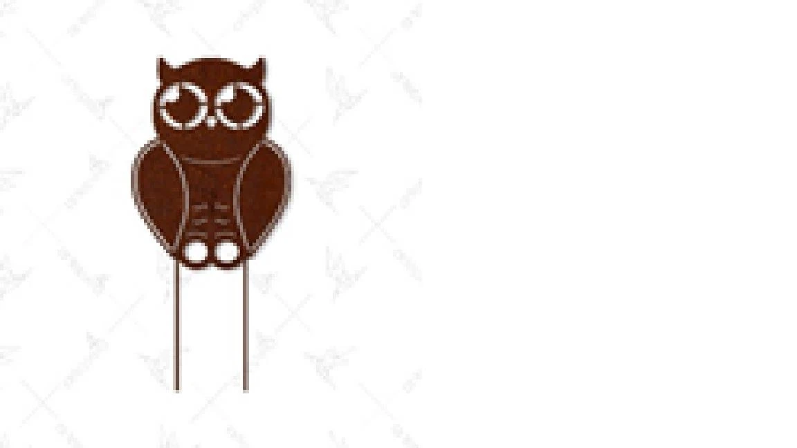 Baykuş Bahçe Aksesuarı  Corten 23*30cm