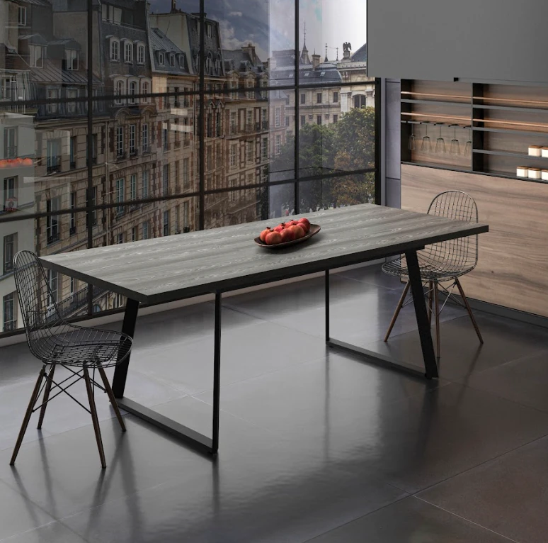 Masa Lavinya Lumiera-Siyah 170*60cm